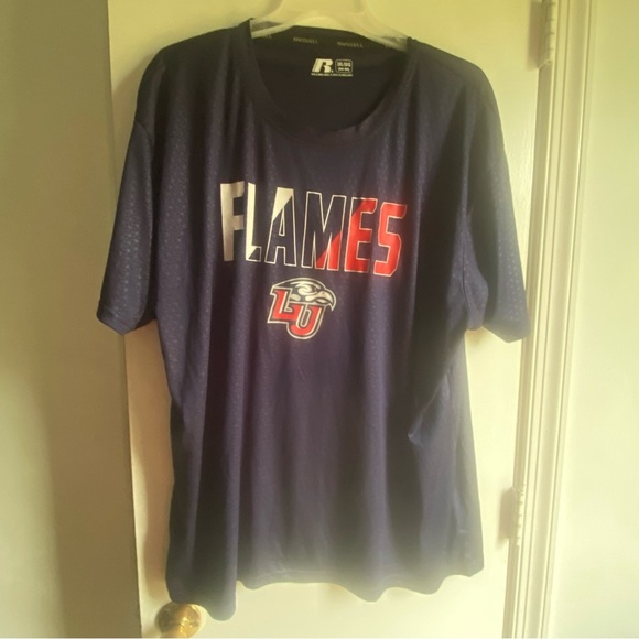 Russell Athletic Blue and Red Liberty University Jersey - Picture 1 of 3